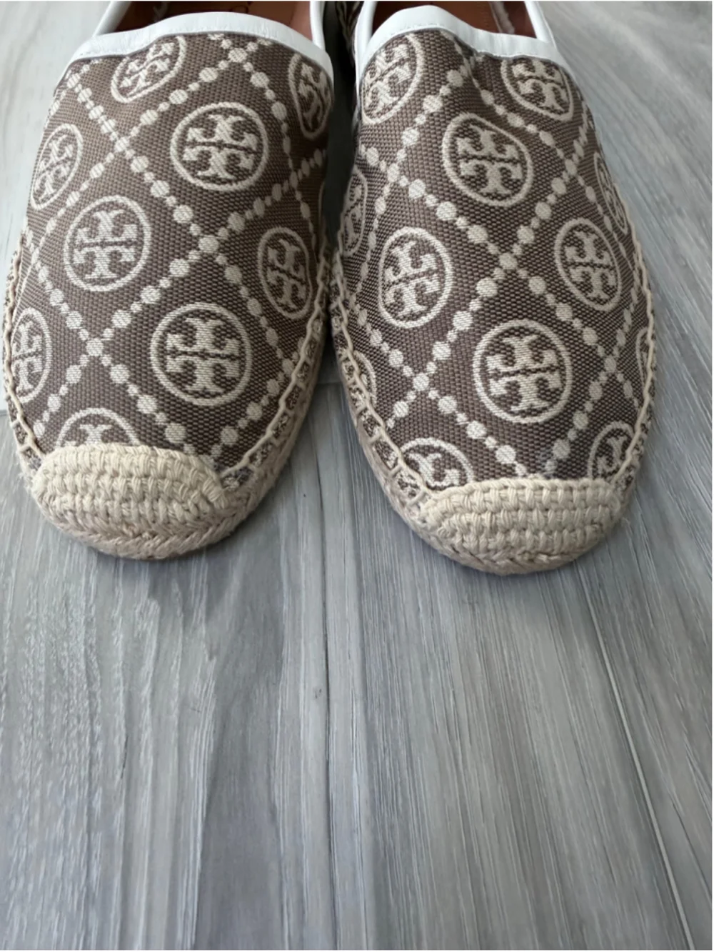 Beautiful Tory Burch T Monogram Espadrille Flats featuring the signature woven